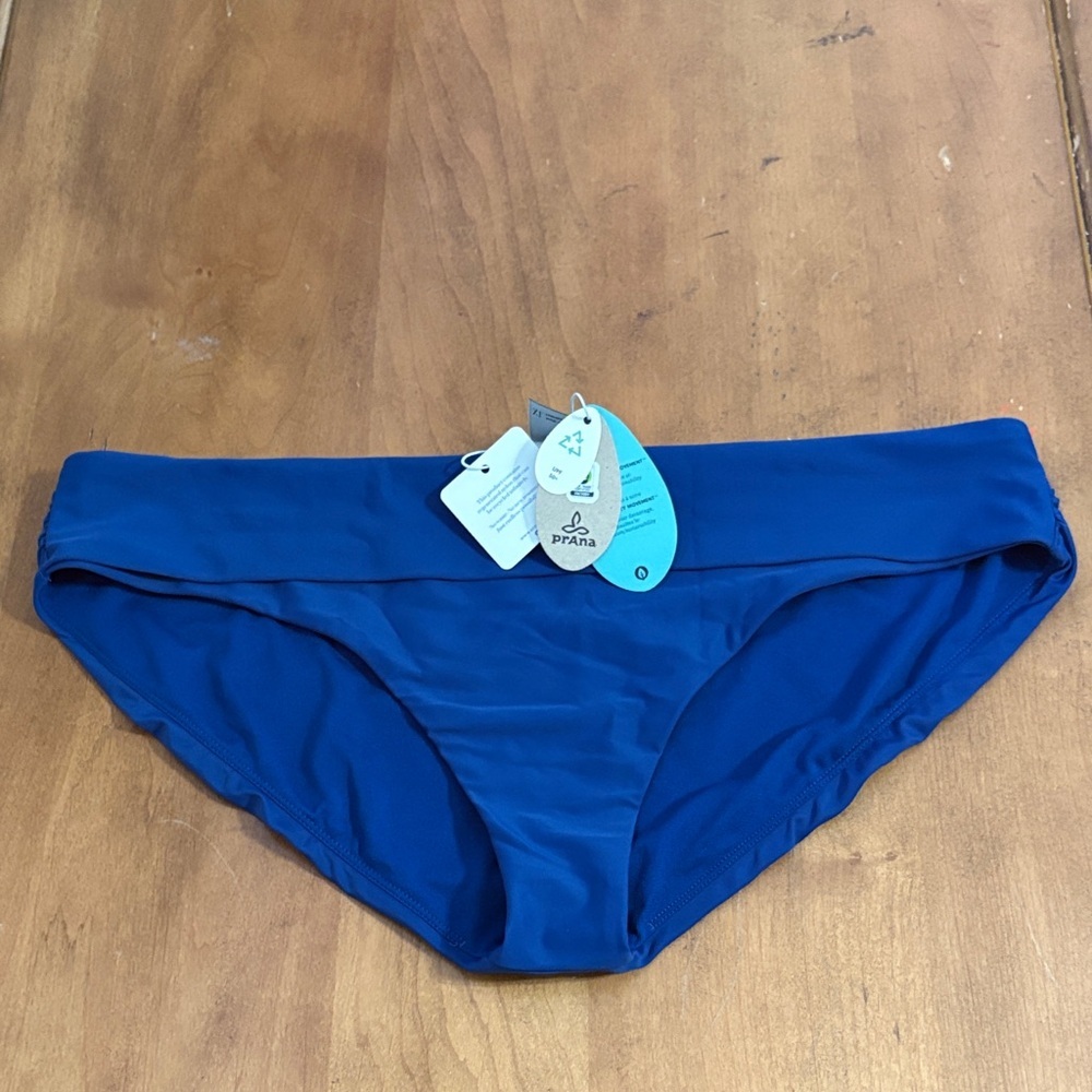 Prana NWT Women's Vibrant Blue Bikini Bottom Size XL